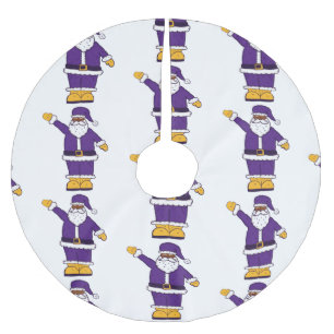 Jupon De Sapin En Polyester Brossé jaune violet noël noir santa claus