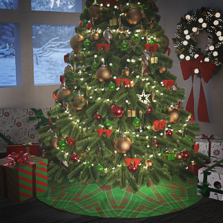 Jupon De Sapin En Polyester Brossé Jeu de Noël vert