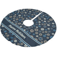 Joli Blue Orange White Snowflakes scandinave