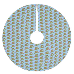Jupon De Sapin En Polyester Brossé Joli lenteur loris sur dessin de branche