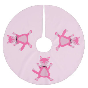 Jupon De Sapin En Polyester Brossé Joli rose Baby Girl Fox