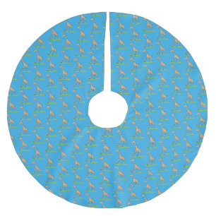 Jupon De Sapin En Polyester Brossé Jolie girafe avec dessin animé de papillon