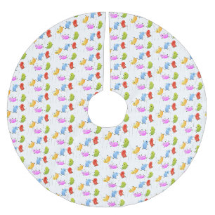 Jupon De Sapin En Polyester Brossé Jolie jellybeans bondissant dessin animé