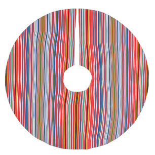 Jupon De Sapin En Polyester Brossé Jolies bandes décoratives colorées