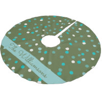 Jolis points polka d'hiver personnalisés en vert