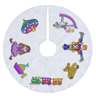 Jupon De Sapin En Polyester Brossé Jouets Jupe Arbre de Noël