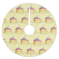 Joyeuse fête des bougies en tranche de gâteau rose
