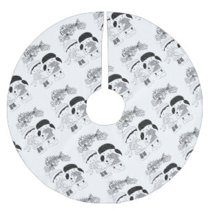 Jupon De Sapin En Polyester Brossé Joyeuse jupe d'arbre de Noël