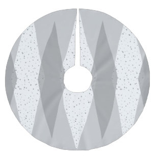 Jupon De Sapin En Polyester Brossé Jupe à motifs de losanges grise moderne d'arbre d