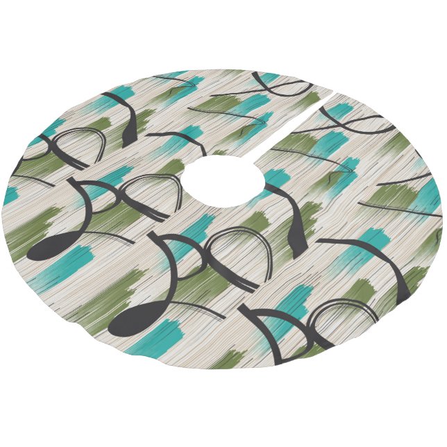 Jupon De Sapin En Polyester Brossé Jupe arborescente (Angle)