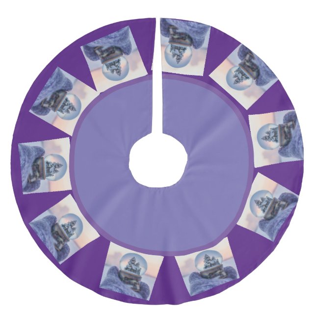 Jupon De Sapin En Polyester Brossé Jupe arborescente (Devant)