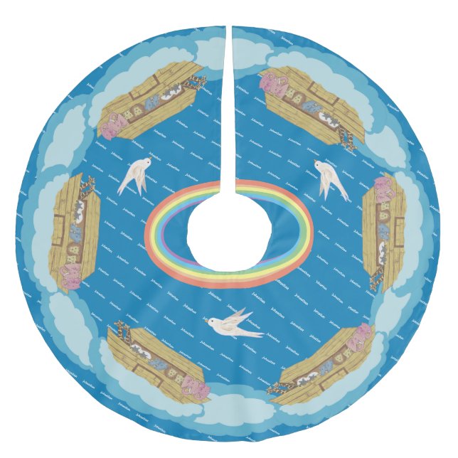 Jupon De Sapin En Polyester Brossé Jupe arborescente (Devant)