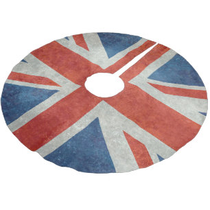 Jupon De Sapin En Polyester Brossé Jupe britannique BRITANNIQUE d'arbre de drapeau