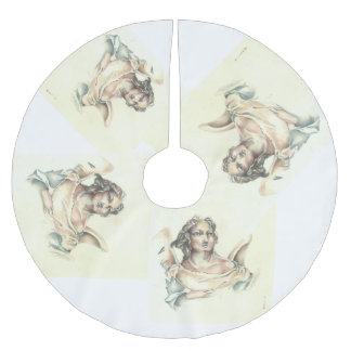 Jupon De Sapin En Polyester Brossé Jupe classique d'arbre d'ange