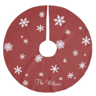 Jupon De Sapin En Polyester Brossé Jupe classique Red Family Tree