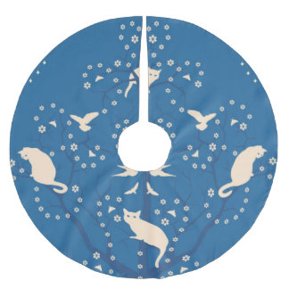 Jupon De Sapin En Polyester Brossé Jupe crépusculaire d'arbre de chats