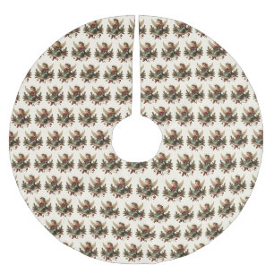 Jupon De Sapin En Polyester Brossé Jupe d'arbre d'ange de Noël vintage
