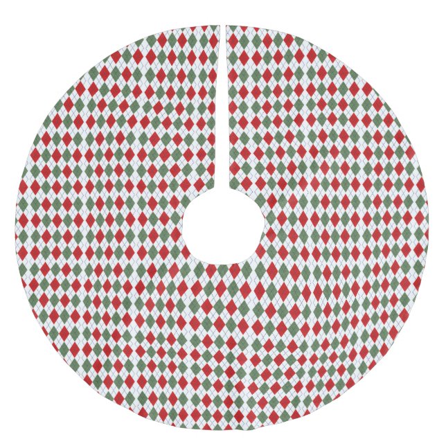 Jupon De Sapin En Polyester Brossé Jupe d'arbre de Jacquard de Noël (Devant)