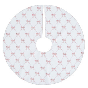 Jupon De Sapin En Polyester Brossé Jupe d'arbre de motif de cabot rose