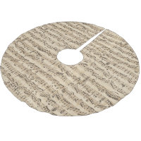 Jupe d'arbre de musique en feuille Vintage manuscr