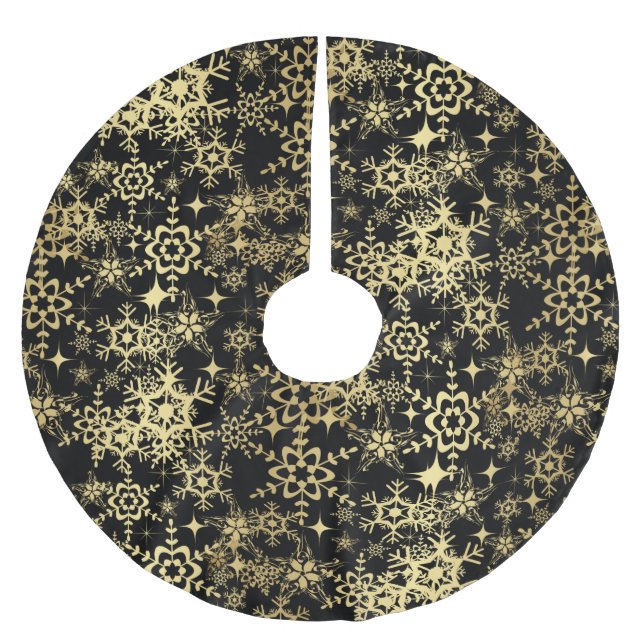 Jupon De Sapin En Polyester Brossé Jupe d'arbre de Noël (Devant)