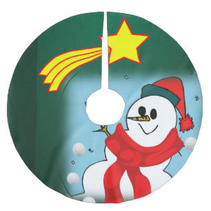 Jupon De Sapin En Polyester Brossé Jupe d'arbre de Noël