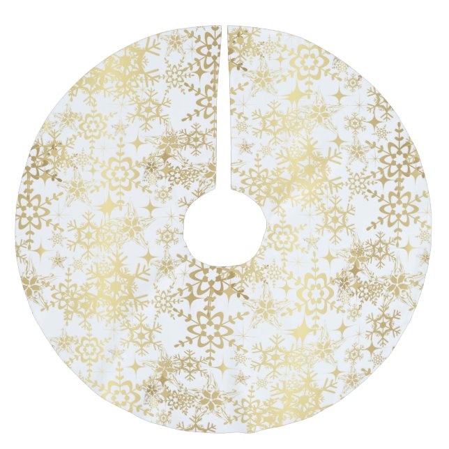 Jupon De Sapin En Polyester Brossé Jupe d'arbre de Noël (Devant)