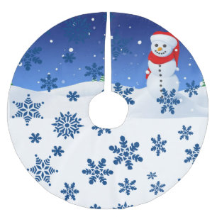 Jupon De Sapin En Polyester Brossé Jupe d'arbre de Noël