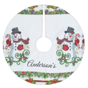 Jupon De Sapin En Polyester Brossé Jupe d'arbre de Noël