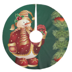 Jupon De Sapin En Polyester Brossé Jupe d'arbre de Noël