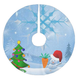 Jupon De Sapin En Polyester Brossé Jupe d'arbre de Noël