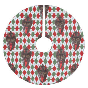Jupon De Sapin En Polyester Brossé jupe d'arbre de noël de krampus xmas