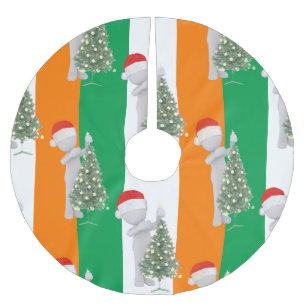Jupon De Sapin En Polyester Brossé jupe d'arbre de Noël irlandais