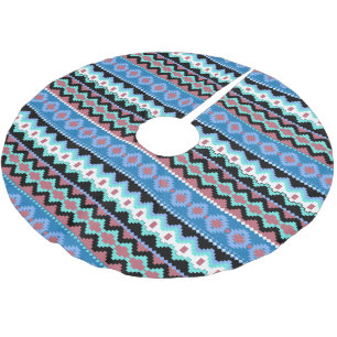 Jupon De Sapin En Polyester Brossé Jupe d'arbre de Noël pour Motif tribal du sud-oues