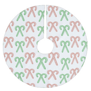 Jupon De Sapin En Polyester Brossé Jupe d'arbre en polyester brossé sucre de canne/me