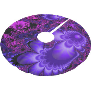 Jupon De Sapin En Polyester Brossé Jupe d'arbre fractal à fleurs