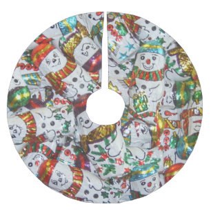 Jupon De Sapin En Polyester Brossé Jupe d'arbre Sweet Snowmen