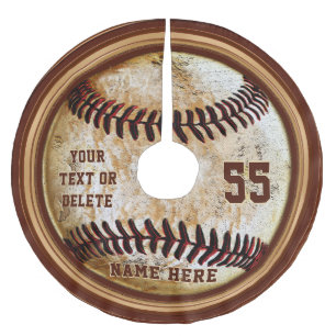 Jupon De Sapin En Polyester Brossé Jupe de baseball personnalisée, aspect Vintage