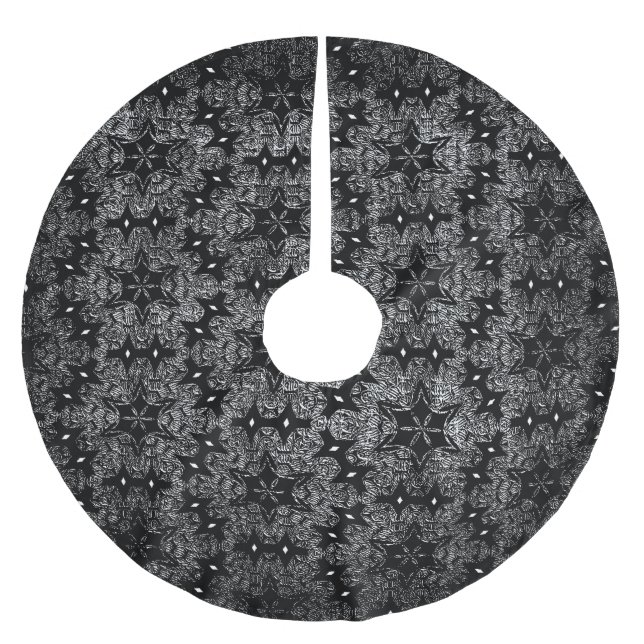 Jupon De Sapin En Polyester Brossé Jupe de dentelle noire (Devant)