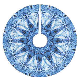 Jupon De Sapin En Polyester Brossé Jupe de Noël de Noël de Noël de Fête Bleue
