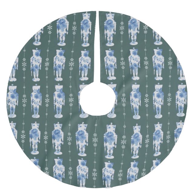 Jupon De Sapin En Polyester Brossé Jupe Emerald Nutcracker Tree (Devant)