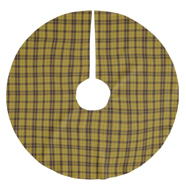 Jupon De Sapin En Polyester Brossé Jupe en polyester brossé Tartan jaune (Devant)