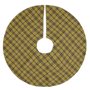 Jupon De Sapin En Polyester Brossé Jupe en polyester brossé Tartan jaune