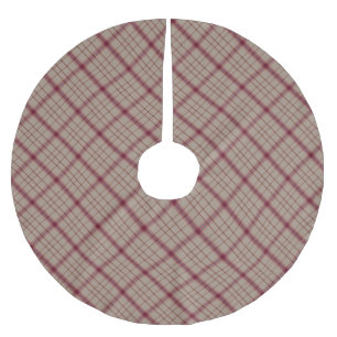 Jupon De Sapin En Polyester Brossé Jupe en Polyester Brossé Tartan rose