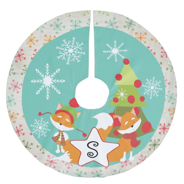 Jupon De Sapin En Polyester Brossé Jupe faite sur commande d'arbre de vacances de (Devant)