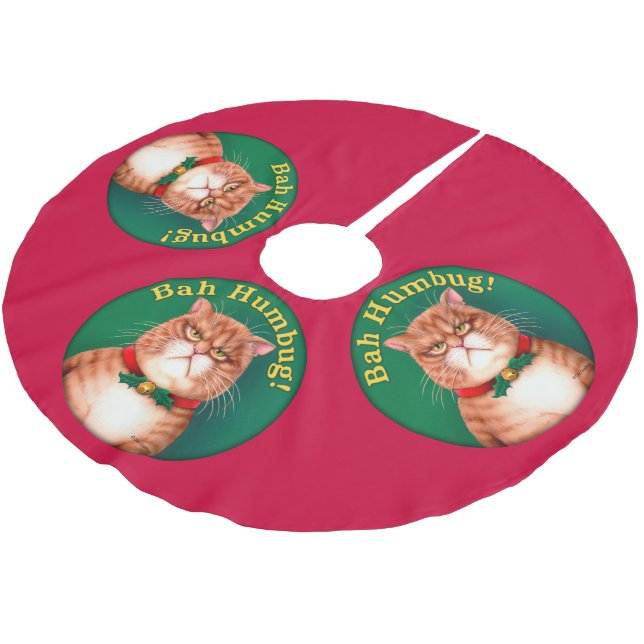 Jupon De Sapin En Polyester Brossé Jupe fumiste d'arbre de Bah (Angle)