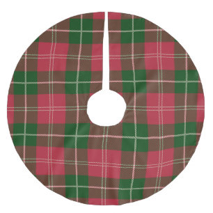 Jupon De Sapin En Polyester Brossé Jupe motif en bâtonnet de Noël tartan