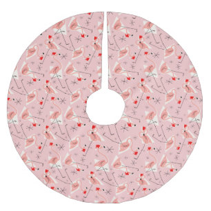 Jupon De Sapin En Polyester Brossé Jupe multi rose d'arbre de Santa de Flamant rose