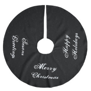 Jupon De Sapin En Polyester Brossé Jupe Noir Et Blanc De NoëlArbre