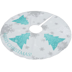 Jupon De Sapin En Polyester Brossé Jupe turquoise Festive de Noël